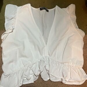 Women’s White 2 piece linen outfit